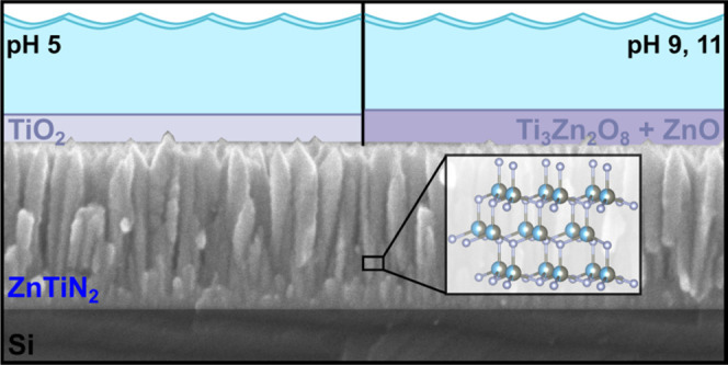 Graphical abstract for Zinc titanium nitride semiconductor toward durable photoelectrochemical applications