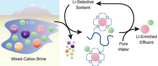 Graphical abstract for Microporous polymer sorbents for direct lithium extraction